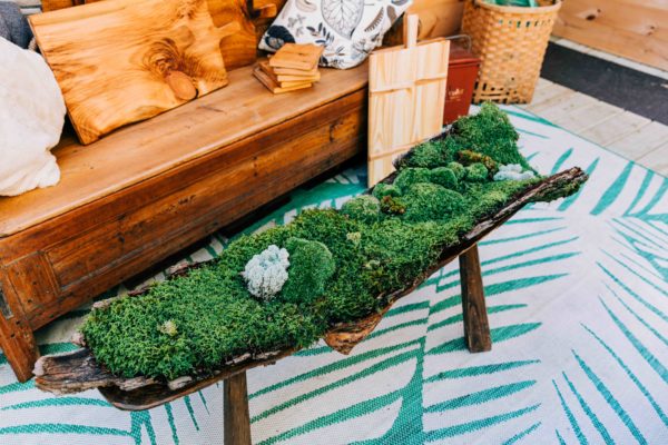 Moss table made by craftsmen