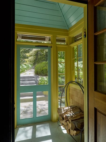 A view of the vibrant interior of the entryway to the Mt. Pisgah property