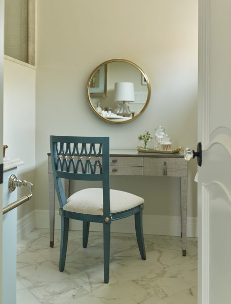 Small dressing table in the bathroom