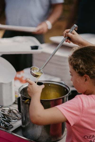 Melted butter is the best at Knickerbocker Group's lobster bake