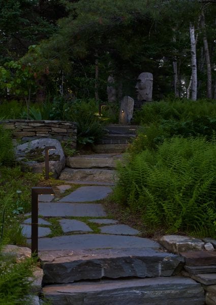 Stone walkway to zen garden