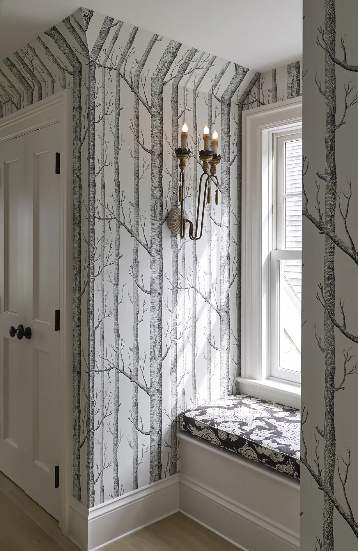 Reading nook with sconce