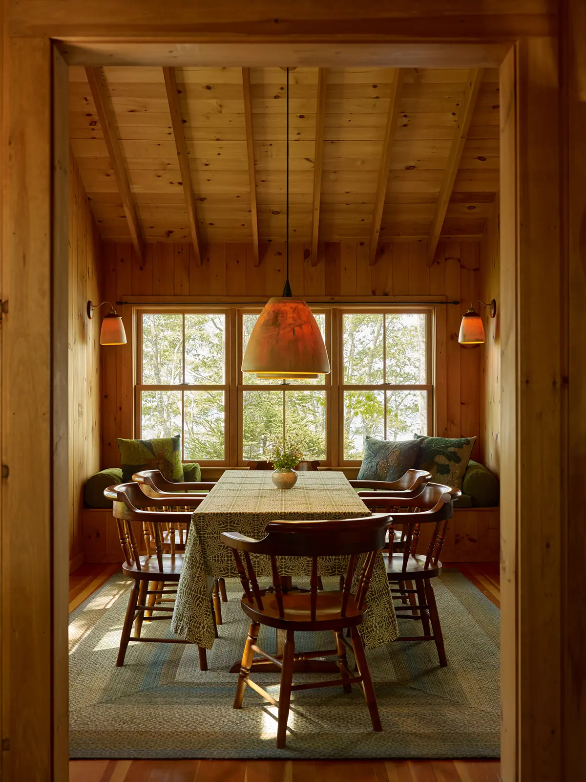 View of the dining area at Little Acorn Cottage